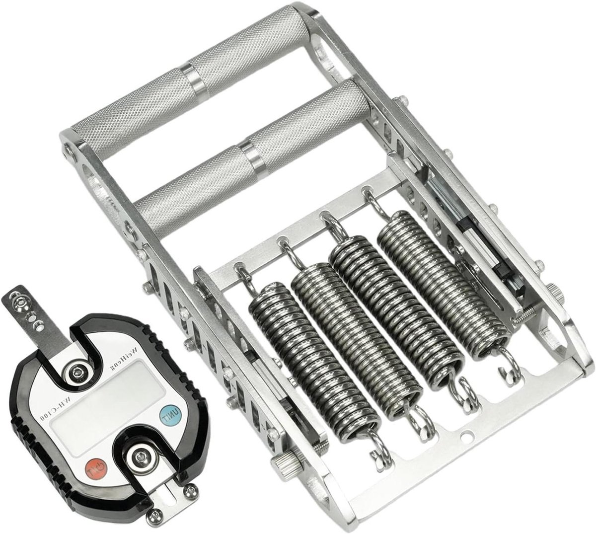 Grijpkrachttester - Handgreepversterker - Kracht Testen - Met 5 Veren - 150 Kg - Zilver