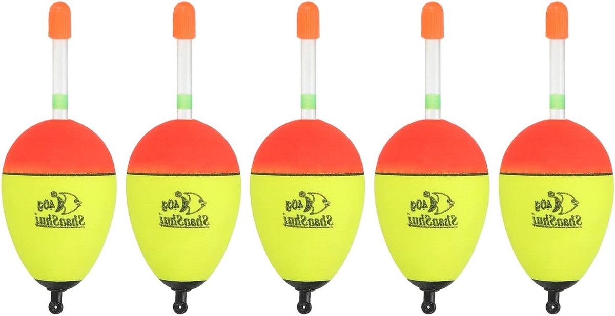 Vissen Slip Bobbers - Visdobbers Dobbers - Zoutwater Zoetwater Vissen - 5 Pack Set - 14 oz - Geel