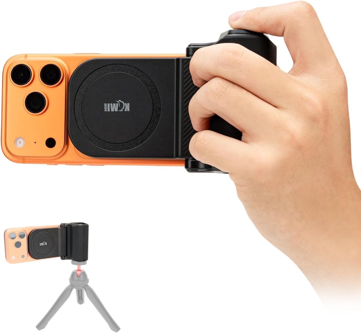 Magnetische Smartphone Camera Grip met Bluetooth Afstandsbediening en Statiefadapter voor Vloggen met iPhone en Samsung Smartphones