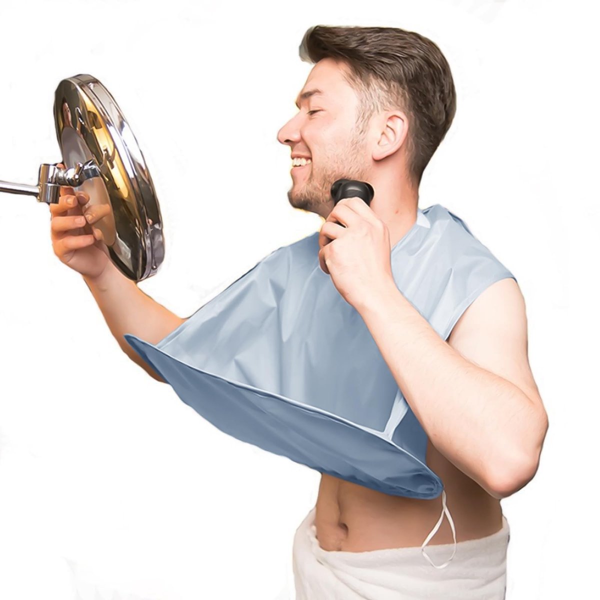 Dailygoody - Baardschort - Antikleef baardschort - Opvouwbare verzorgingsaccessoire - Grijs - Cadeau voor mannen - Ideaal voor baardtrimmen - Geschikt