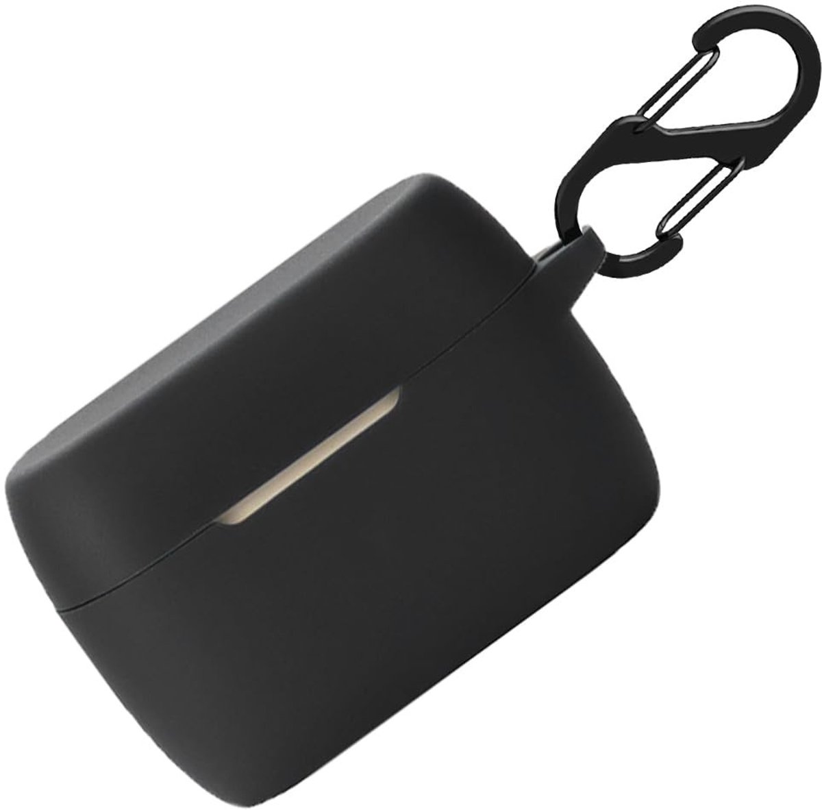 Dailygoody - Siliconen Case - Stootvaste beschermhoes - Zwart - Sleutelhanger inbegrepen - Geschikt voor Jabra Elite 5 True - Premium kwaliteit