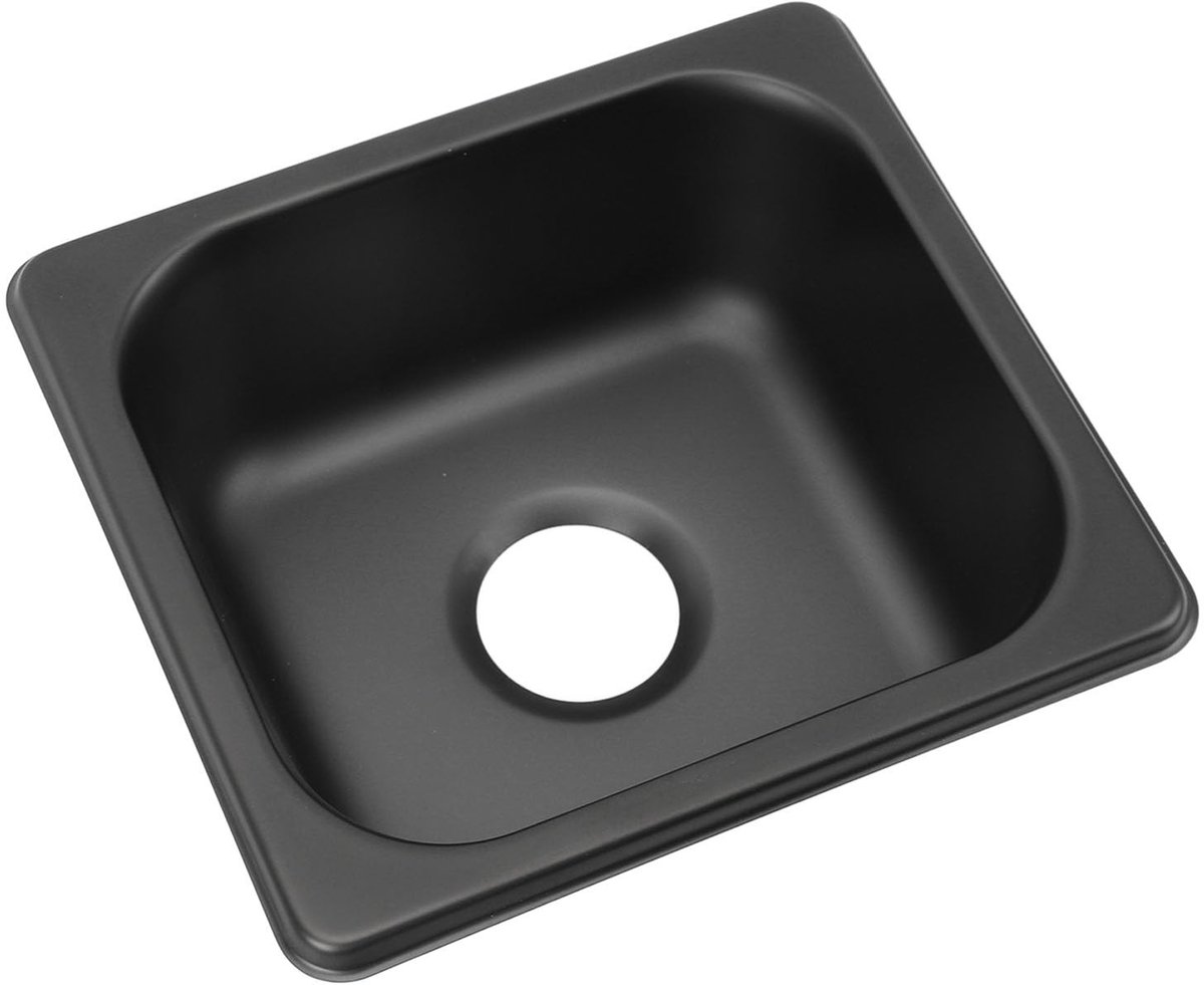 Allecto - Bargootsteen - Roestvrijstalen keuken- en Bargootsteen - Onderbouw - Zwart - Ideaal voor boot en camper - Duurzaam en gemakkelijk te onde...