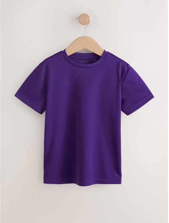 Paars sport T-shirt met korte mouwen, voorkant