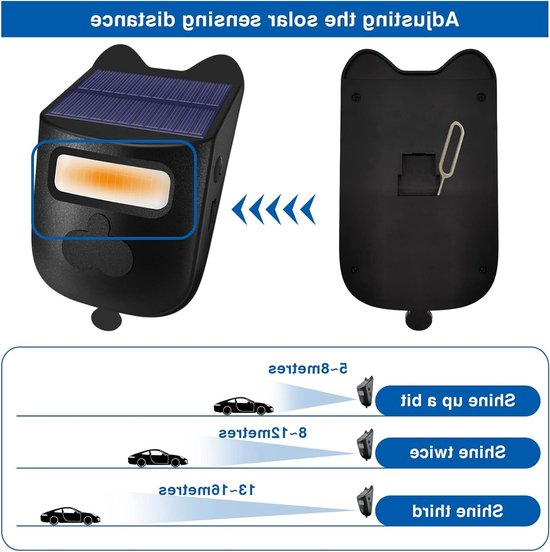 Draadloze Solar Oprit Sensor met Beweging Detectie en Weerbestendige Deurbel voor DIY Beveiligingssysteem (2 Sensors en 1 Deurbel) — afbeelding 2