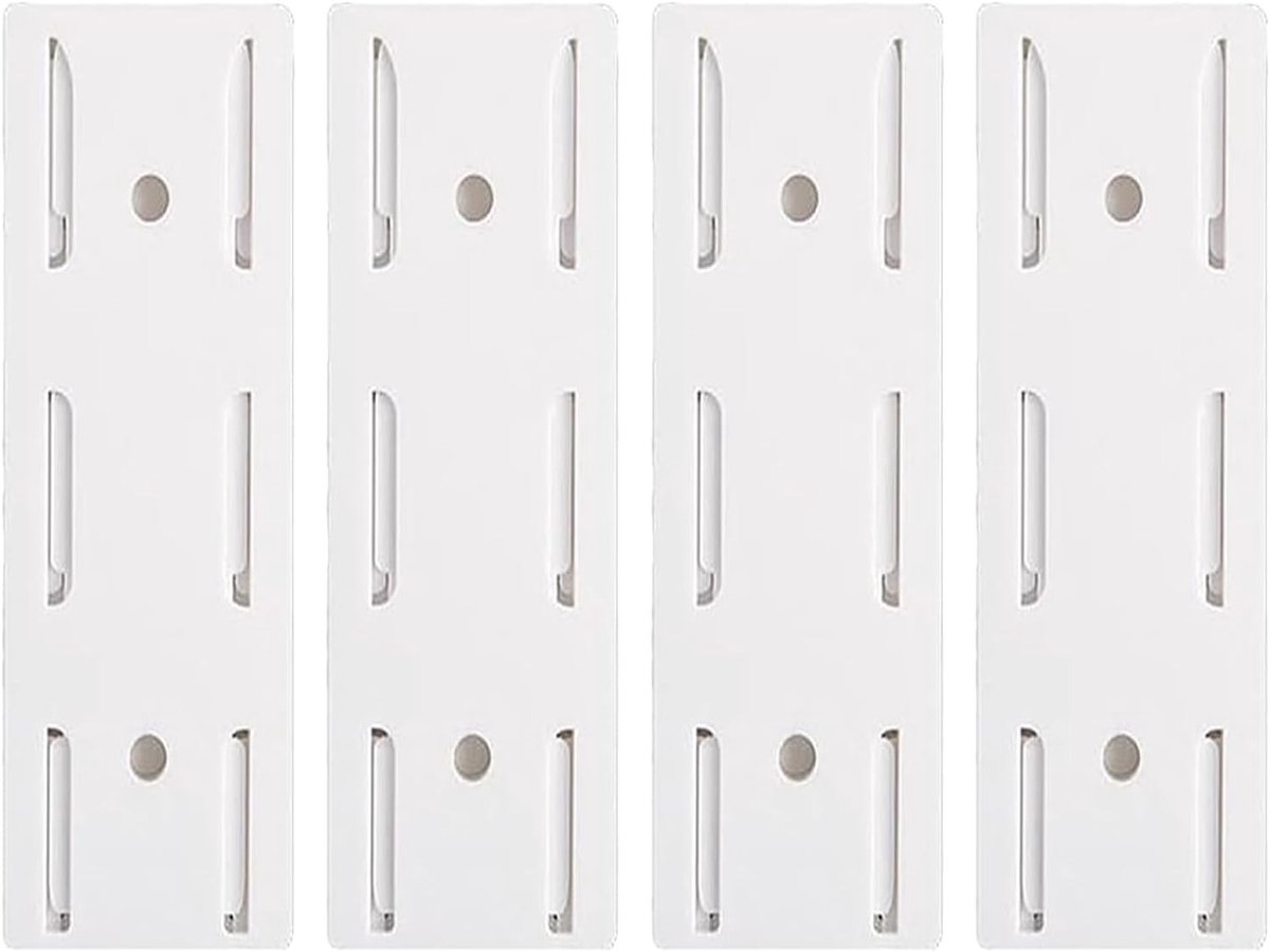 Wandbevestiging voor kabelhouder - Set van 4 stuks - Zelfklevend - Geschikt voor keuken en kantoor