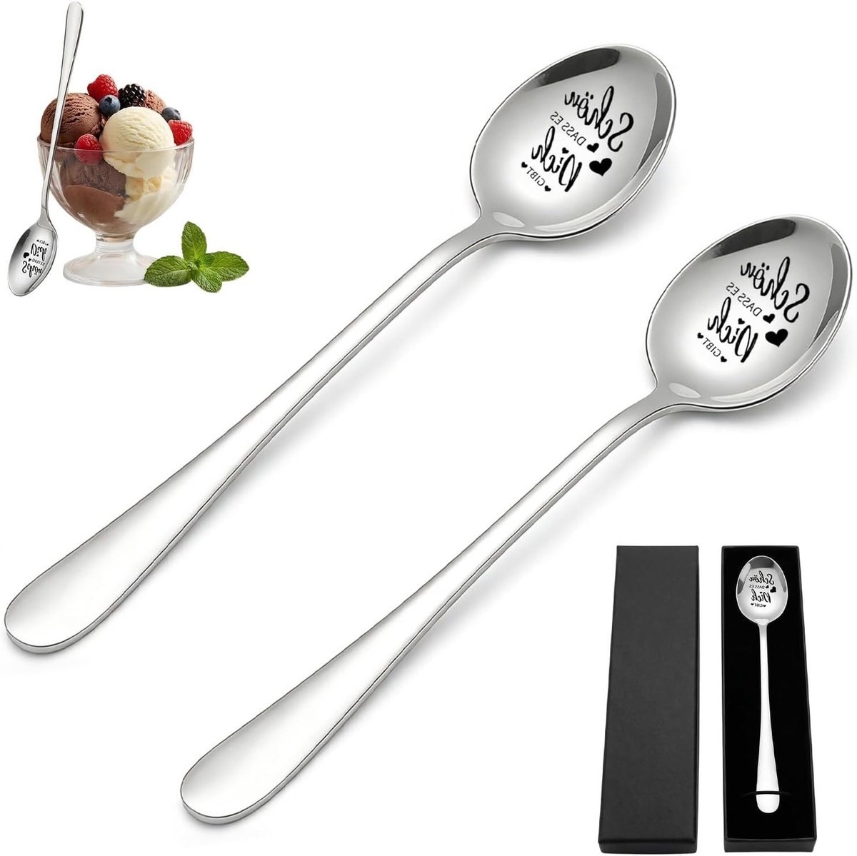 Gepersonaliseerde koffielepels met gravure – unieke cadeaus voor verjaardag, Kerstmis en speciale gelegenheden voor mama, zus of beste vriendin