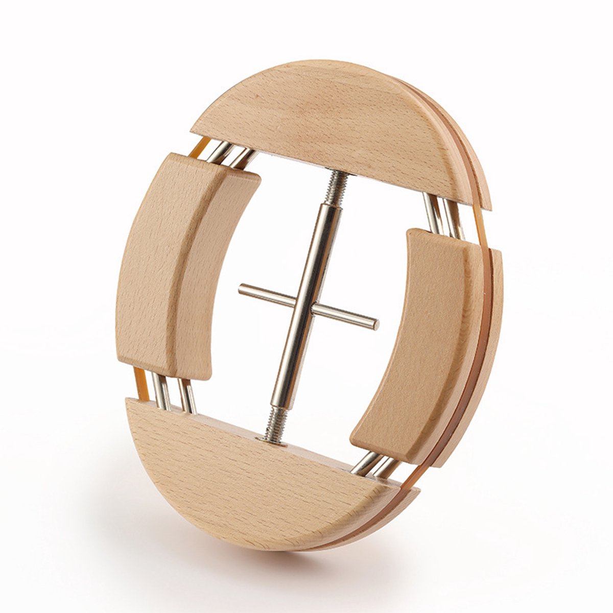 Natuurhouten 4‑weg hoedverruimer / vormhouder – 18,5‑24 cm, voor vilt‑ en strohoeden