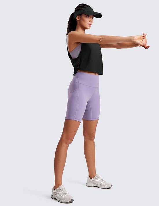 Pima Cotton Workout Tank Crop Top - Mouwloos Sportshirt voor Dames — afbeelding 4