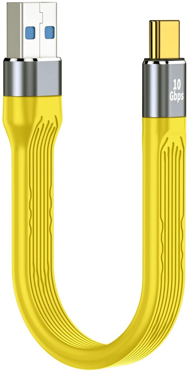 Dailygoody - USB C naar USB 3.1 Korte Kabel 10Gbps - 100W PD Snelle Oplading