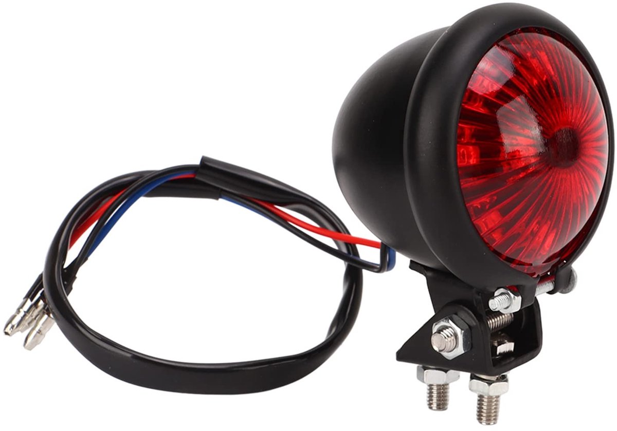 Dailygoody - Motorfiets Retro Ronde Led-achterlicht - Universeel Remlicht - Compact formaat - 12V LED verlichting - Ideaal voor motoren - Verhoogt zic...