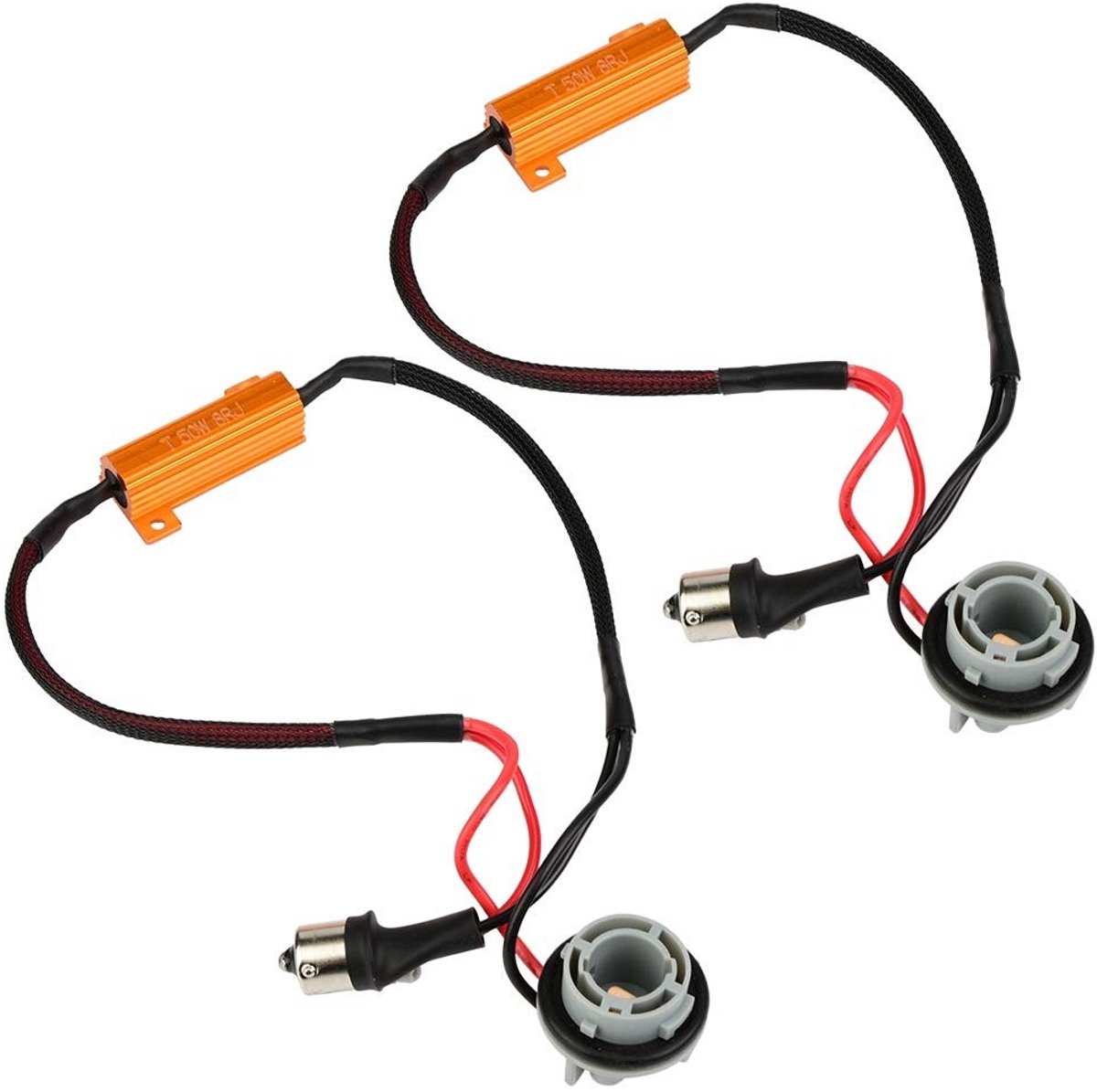 Dailygoody - 1156 LED Blinker Kabelset - Lastwiderstand Stekker - Perfect voor Auto's - Draadset - Verbeterde Zichtbaarheid - Eenvoudige Installatie