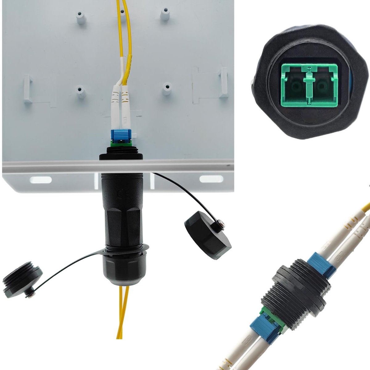 Dailygoody - LC Dual Core glasvezelconnector - Optische SFP-module - IP68 waterdicht - Blauwe interface - Glasvezelkoppeling - Geschikt voor voorgemon