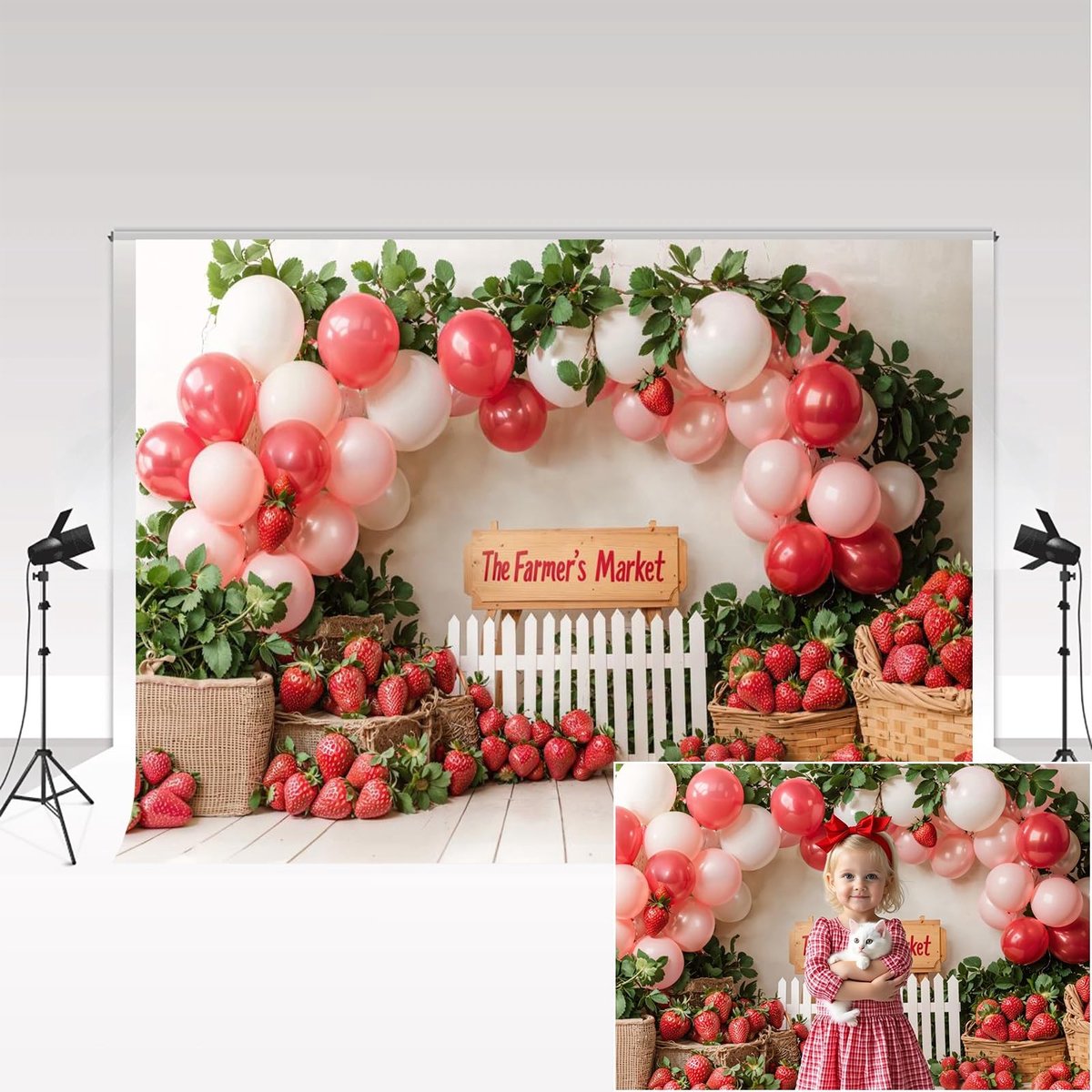 Dailygoody - Fotografie-achtergrond - Microvezel - 2,2 x 1,5 m - Roze - Kinderen - Babyborrel