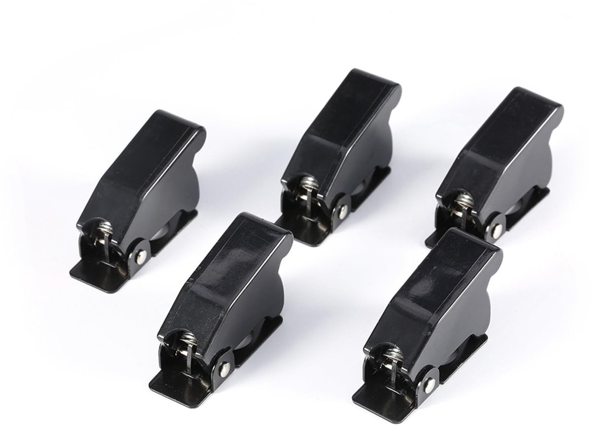 Dailygoody - Safety Switch Set - 5 Stuks - Betrouwbare Schakelaars - Zwart Plastic - Geschikt voor Diverse Toepassingen - Inclusief Valfles - Compact