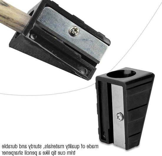 Dailygoods - Billard Queue Tipp Trimmer - Cue Tip Reparatie - Compact en Gebruiksvriendelijk - Zwart - Billard Accessoire - Voor Pool en Snooker van Dailygoods — afbeelding 2