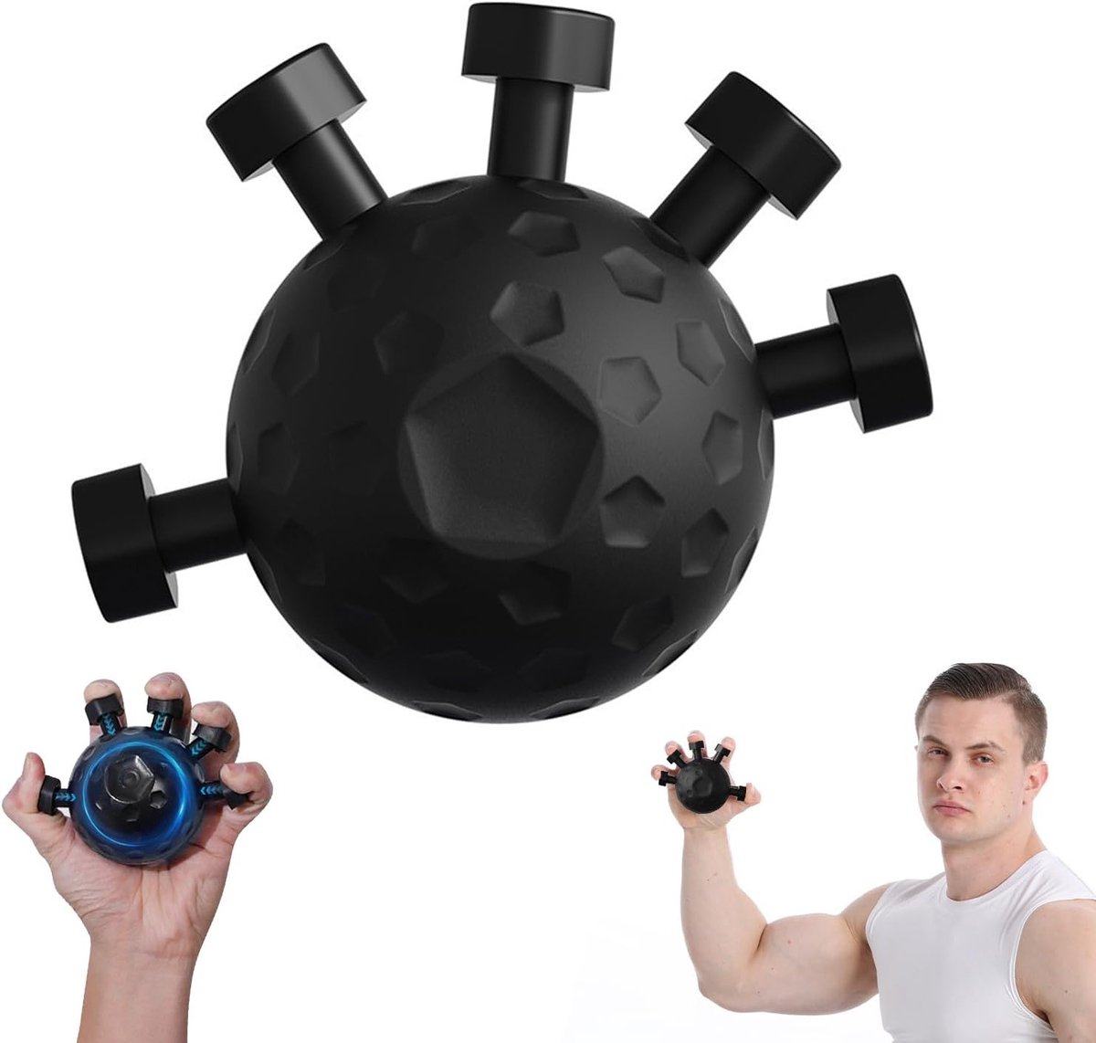 Handtrainer voor Gripversterking, Vingertraining en Stressverlichting - Ideaal voor Muzikanten, Atleten en Bokser