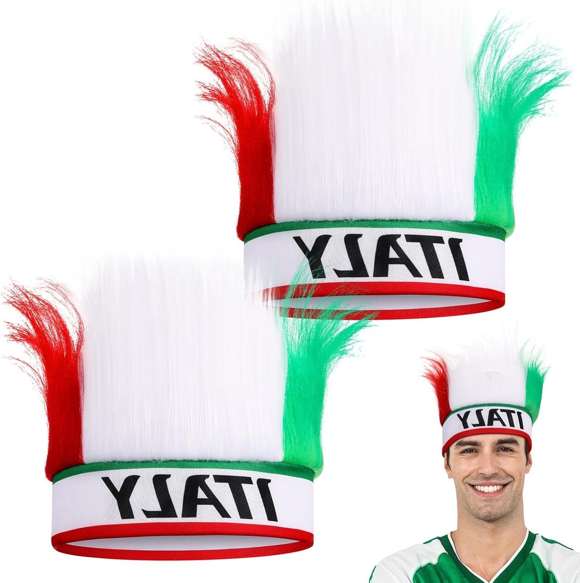 Hoed met Haarband voor Cosplay en Feestjes - Groene Haarband voor Italiaanse Kostuums voor Mannen en Vrouwen