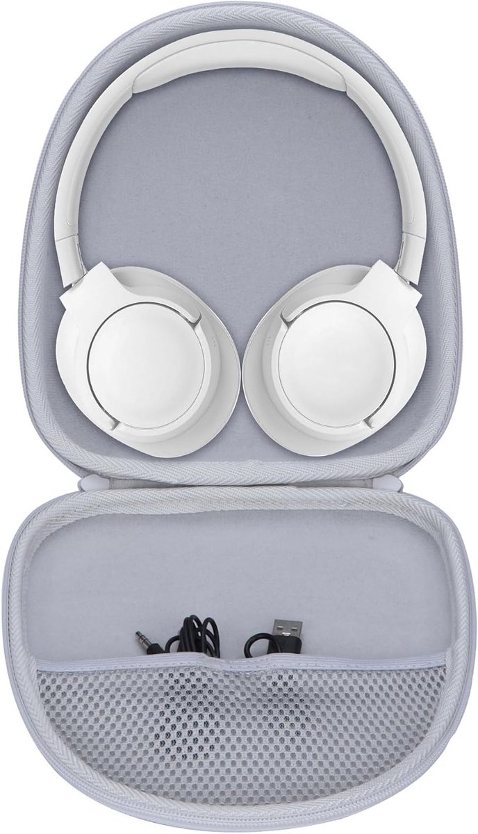 Duurzame Hardcase Beschermtas voor JBL Hoofdtelefoons - Geschikt voor Tune en Live Series - Wit