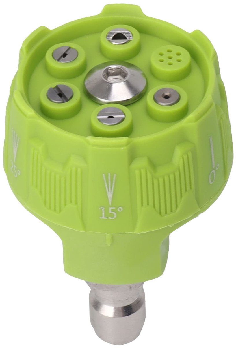 Dailygoody - Hogedrukspuit - 6-in-1 Multifuntionele Hogedrukspuit - Verstelbare Tips - 3000 PSI - RVS Spuitkop - Geschikt voor Tuin en Auto - Robuust