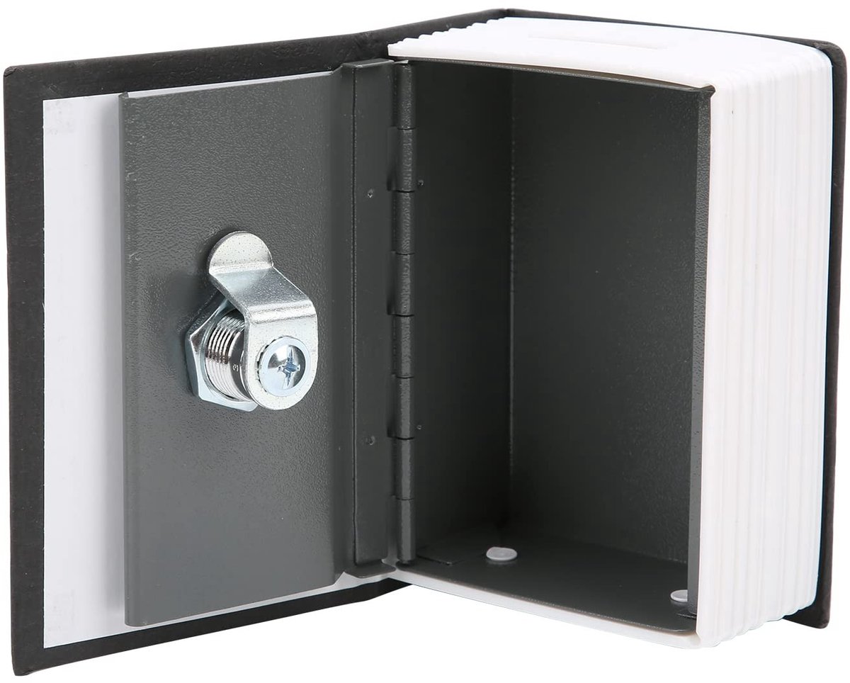 Dailygoody - Stevige Metalen Boekenkluis - Verborgen Opslag - Discreet Ontwerp - Metallic - Eenvoudige Integratie - Veilig Voor Waardevolle Spullen - .