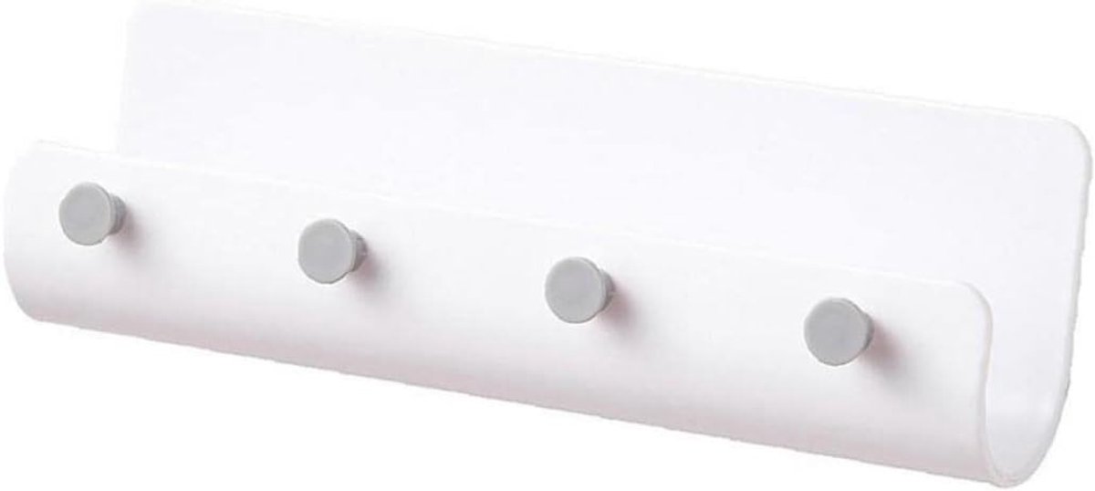 Minimalistische zelfklevende wand‑sleutelhouder met 4 haken
