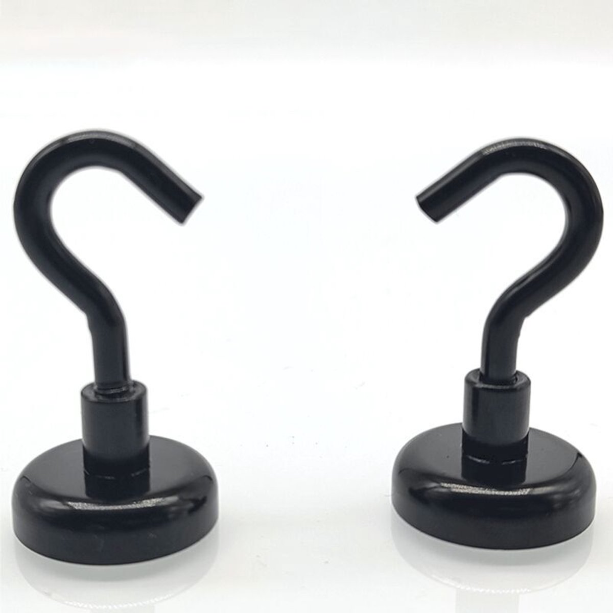 Magnetische haken (6 stuks - zwart), magnetische S-haken geschikt voor een draagvermogen van 11,3 kg (25 lb), geschikt voor klaslokalen, koelkasten, ophangsystemen, hutten, barbecues, keukens, garages, werkplekken en kantoren, enz.