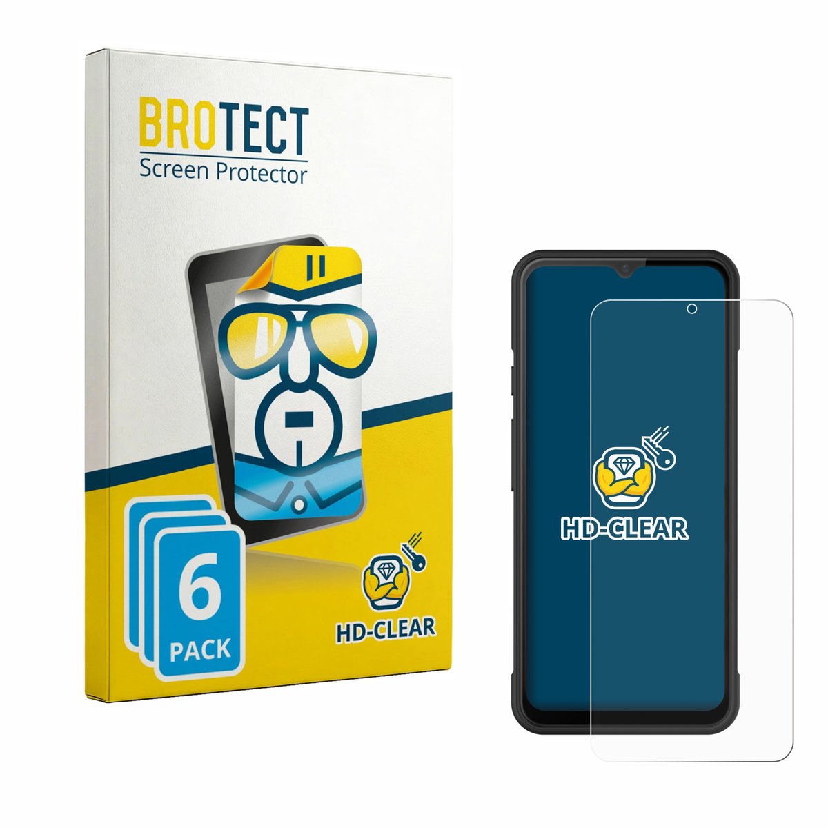 BROTECT - Screenprotector voor iMin Swift 1 Pro - Folie Beschermfolie transparant 6 Stuks