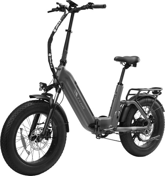 TTGO F6 Pro Opvouwbare Elektrische Fiets - 864Wh Lithium Accu - Actieradius tot 140 km - Aluminium Frame met Achtervering - 20×4.0 inch Fatbike Banden - Shimano 7 Versnellingen - Hydraulische Schijfremmen– Elektrische Stadsfiets - Grijs van TTGO — afbeelding 2