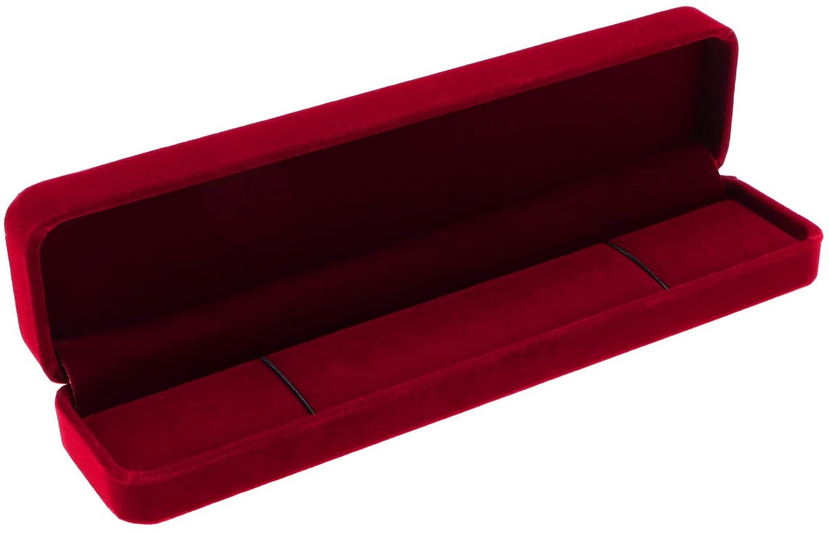 Allecto - Ketting Display Box - Sieraden Organizer - Fluwelen Doos - Rood - Decoratieve Accessoires - Perfect voor Vrouwen en Meisjes