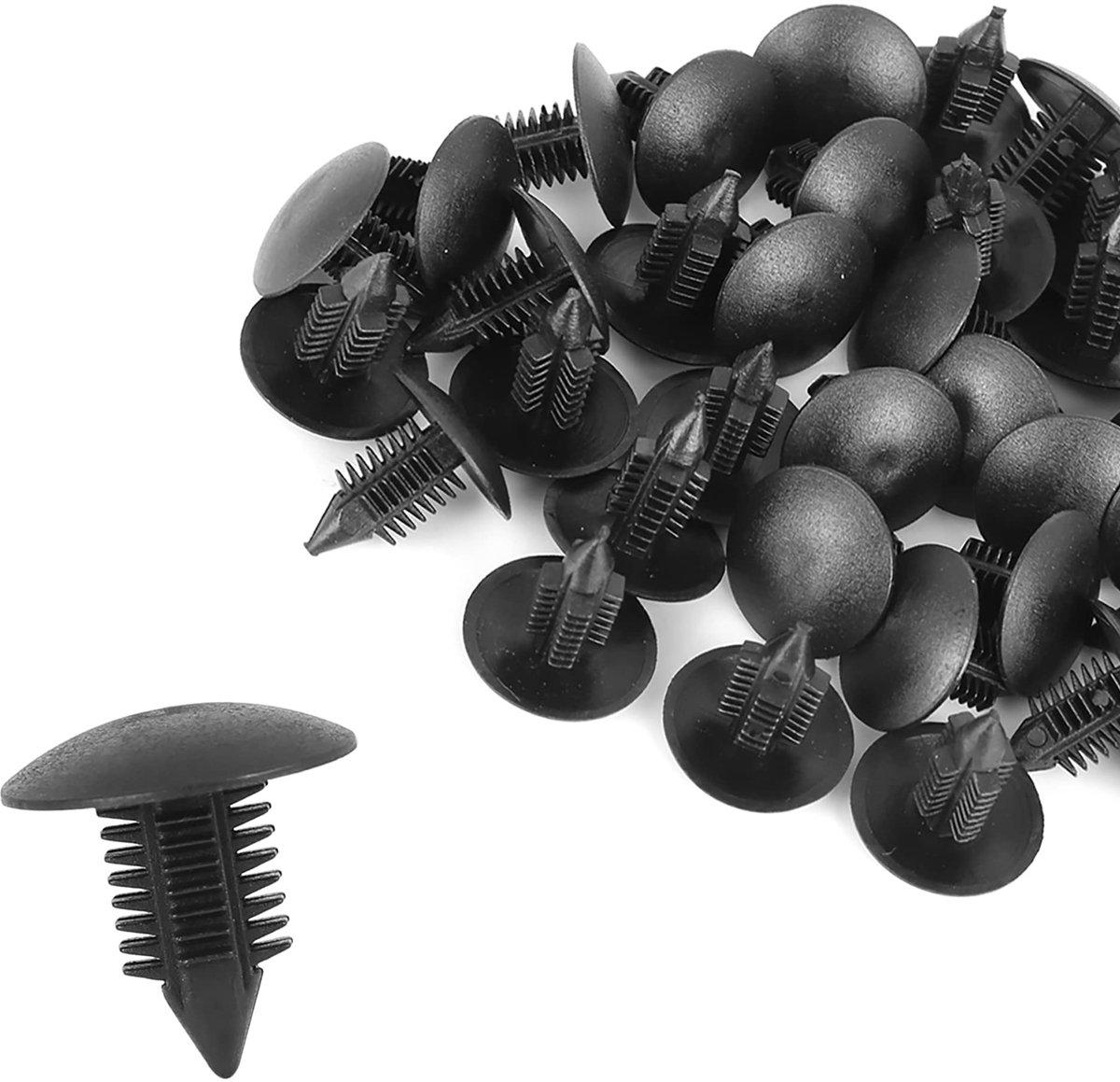 Allecto - Bouten met klinknagels - Kunststof bevestigingsclips - Zwart - Set van 40 stuks - Geschikt voor auto en motorfiets - 10 mm gatdiameter