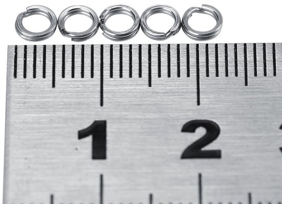 Virtubuy - Split Ring Connector - Dubbele Cirkel Verbinder - Robuust en Corrosiebestendig - Zilver - Visaccessoires - Perfect voor Vissen - 100 Stuks — afbeelding 5