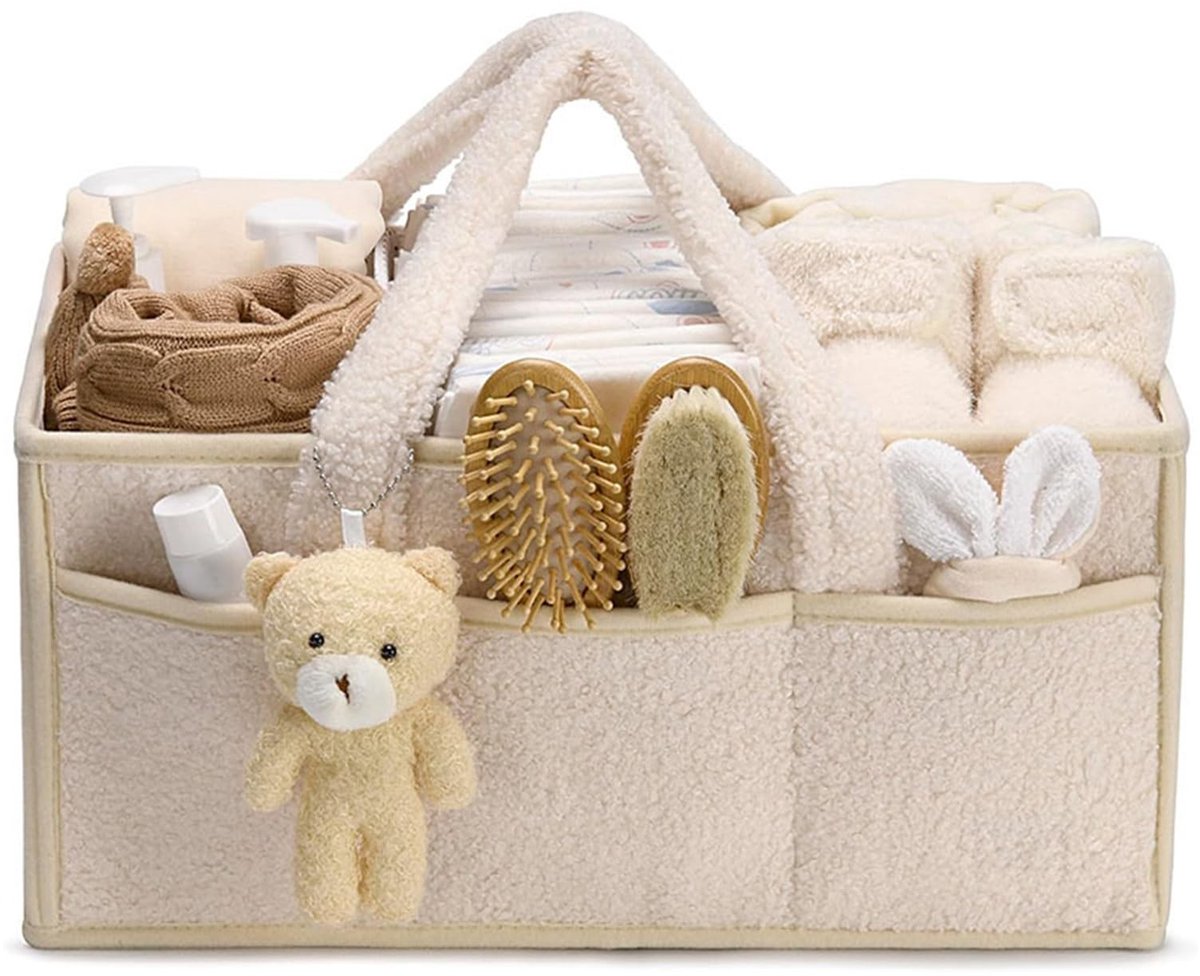 MTTProducts - Luiertas - Diaper Bag - Duurzaam en veelzijdig - Elfenbeinwit - Organizer met vakken - Ideaal voor ouders - Baby producten