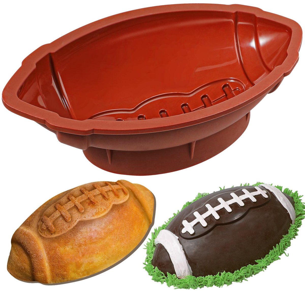 Siliconen Bakvorm Rugbybal 28 cm - Anti-aanbak Cakevorm