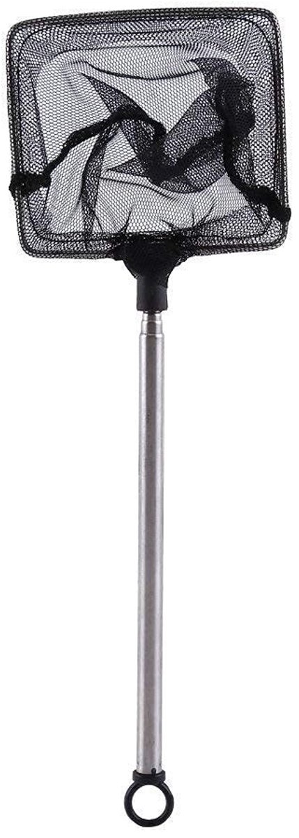 MTTProducts - Aquarium Landing Net - Telescopisch Net - Ideaal voor het vangen van vissen en garnalen - Zwart - Duurzaam en lichtgewicht - Geschikt voo...