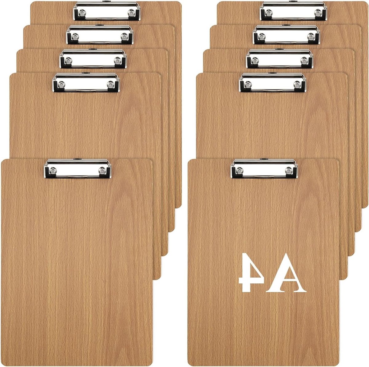 Set van 10 A4 Clipboard met Hardboard, Lage Clip en Ophanggat voor Kantoor en Restaurantgebruik