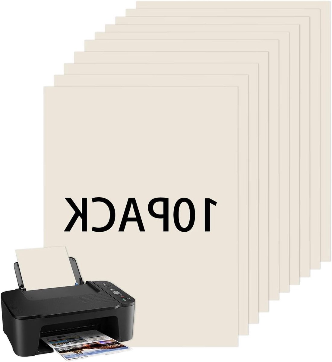 Set van 10 Waterdichte Printbare Zelfklevende Folie, Transparante Vinyl Sticker Papier, A4 Holografische Sticker voor Inkjet en Laserprinter, Perfect voor DIY Projecten