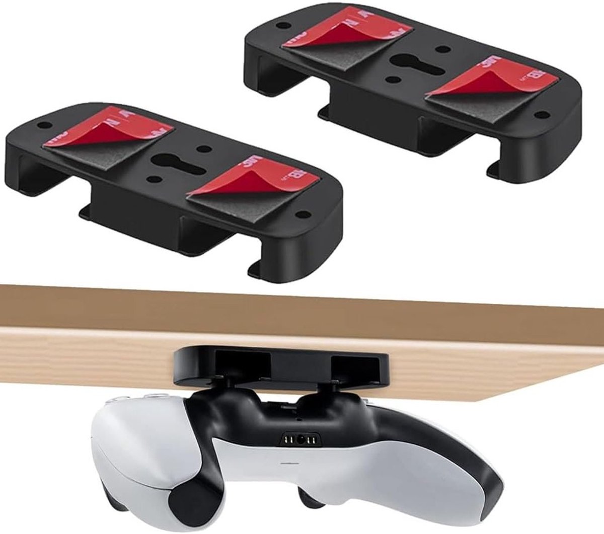 2 Stuks Controller Bescherming, Tafelhouder voor Gamecontrollers, Onder Tafel Opbergoplossing voor PS4/PS5 Accessoires en Gaming Gear