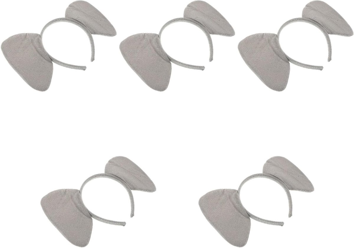 5-delige Halloween Olifanten Haarband Set met Pluche Oren voor Kostuums en Feestaccessoires