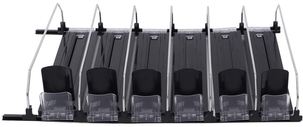 NTHProducts - Drink Organizer - Koelkast Organizer - Sterke Laadcapaciteit - Aanpasbaar in Breedte - Automatische Pusher - Geschikt voor Blikjes - 6 Slots