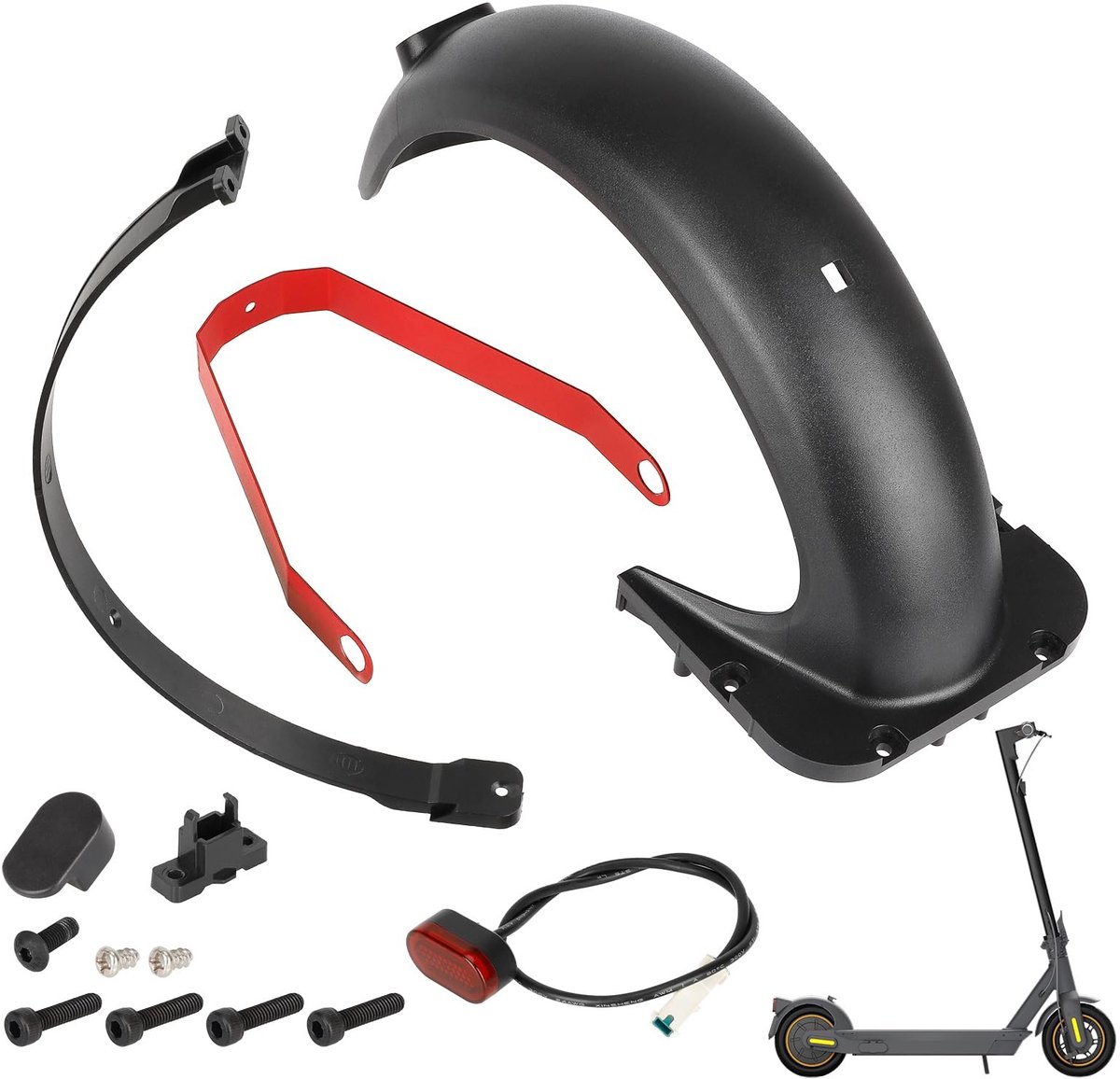 NTHProducts - Achterspatbord - Vervanging - Hoogwaardige kwaliteit - Geschikt voor Segway-Ninebot Max G30 - Inclusief schroeven - Accessoires voor scoo...
