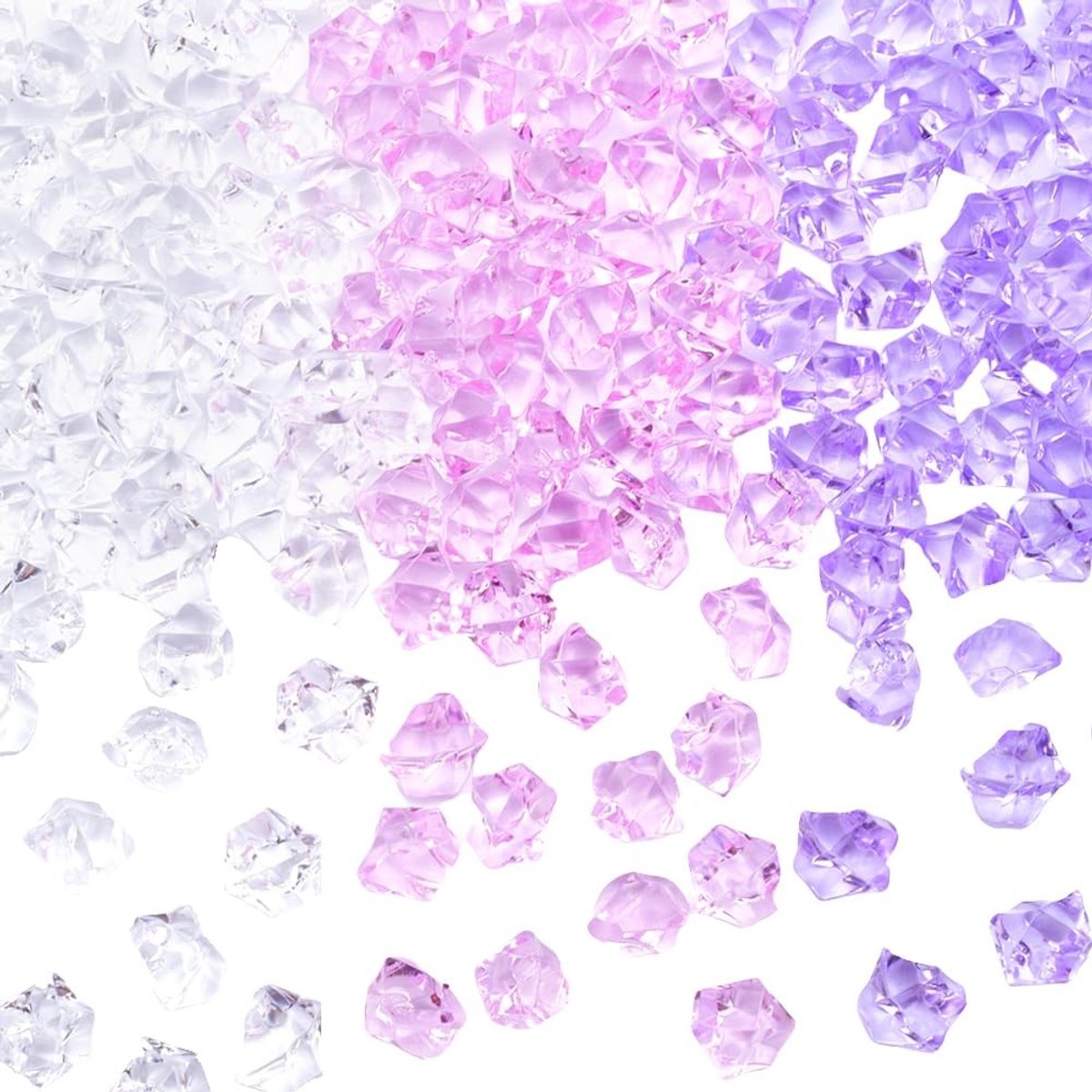 NTHProducts - Ice Rock Vase Filler - Decoratieve Gems - Mix van Kleuren - Kleine Nuggets - Voor Feesten en Thuisdecoratie - Transparante Kristallen