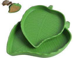 2-Pack Voer- en Waterbakken voor Reptielen en Schildpadden - Ideaal voor Voeding en Hydratatie, Accessoires voor Reptielen en Turtles