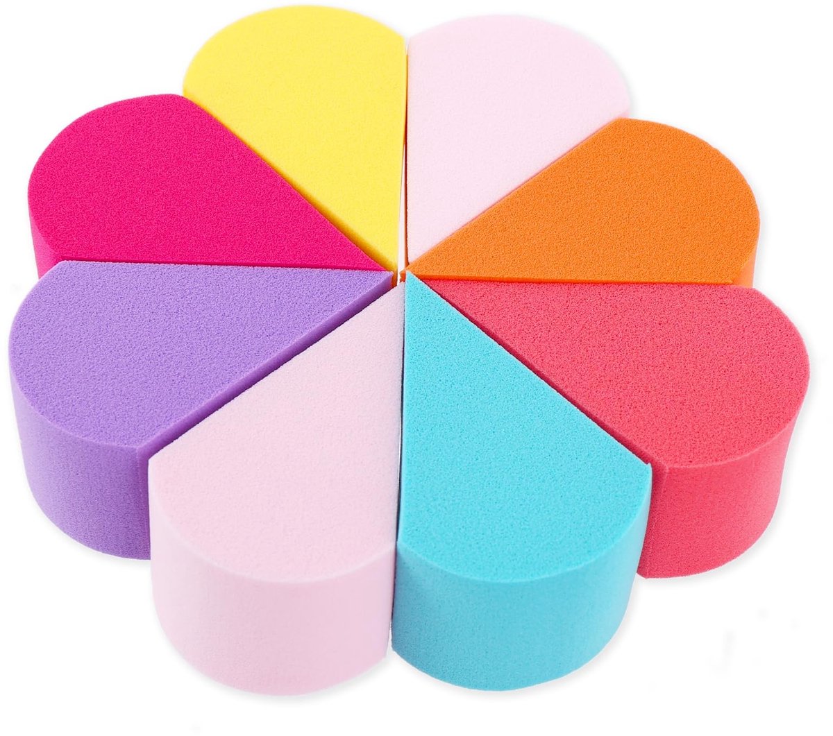 MTTProducts - Makeup Spons Set - 8 Stuks - Voor Concealer en Highlighter - Reusable en Zacht - Geschikt voor Gezicht en Ogen - Kleurrijk