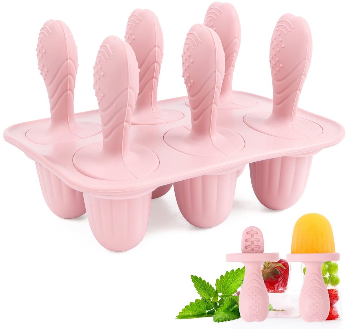 MTTProducts - Silicone Ice Moulds - Baby IJs Mallen - BPA Vrij - Roze - IJsblokjes Mallen - Perfect voor Gezonde Snacks - Geschikt voor Kinderen