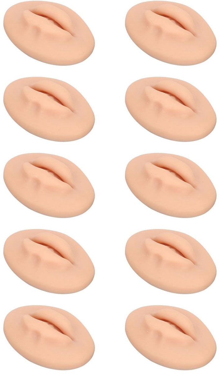Allecto - Tattoo-oefenlippen - Siliconen lippenmodel - Goede simulatie - Donkere huidskleur - Multifunctioneel - Voor liptatoeageoefeningen