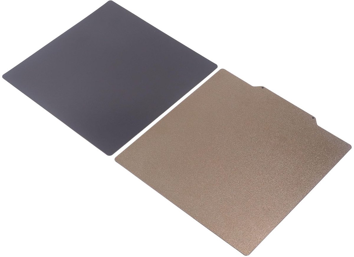 Allecto - Dubbelzijdig Printbed - Hoge Hechting - 300 X 300 Mm - Gladde PET-textuur - Bouwplaat - Geschikt voor CR10-serie - Rubberen Magnetisc...