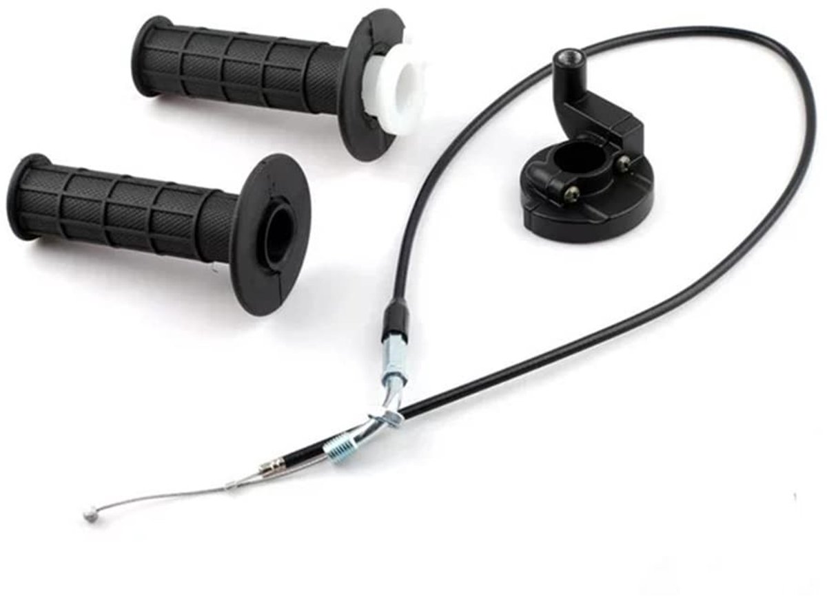 Allecto - Grip Twist Gas Grip - Geschikt voor ATV Quad en Dirt Bikes - Zwart - Hoge kwaliteit - Eenvoudige installatie - Voor 50-250cc motoren