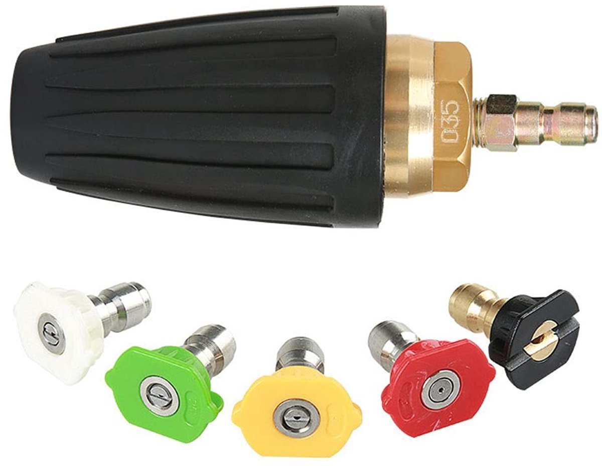 Allecto - Rotary Turbo Nozzle - Hoogdrukreiniger Accessoire - 1.8GPM - 3000PSI - Spuitmond voor Hogedrukreinigers - Effectief en Krachtig - Geschik...