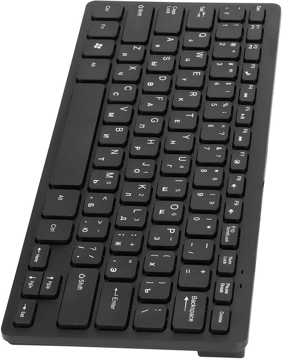 Allecto - Ergonomisch Toetsenbord - USB Keyboard - Ultra Dun en Duurzaam - 78 Toetsen - Comfortabel Typen - Geschikt voor Thuis en Kantoor - Zwart
