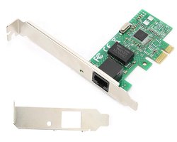 Allecto - Gigabit netwerkkaart - PCI-E x1 - Laag profiel - 1GbE poort - Geschikt voor EsxiPXE schijfloze routering - Optimale netwerksnelheid